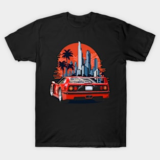 Ferrari F40 Sport car city T-Shirt